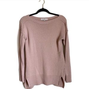 LOFT NWOT Light Pink Perforated Sweater Size XS